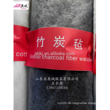 Bamboo charcoal fiber batting pads roll